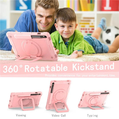 For Samsung Galaxy Tab S9 / Tab S9 FE Tablet Case Rotating Kickstand Protective Cover with Shoulder Strap