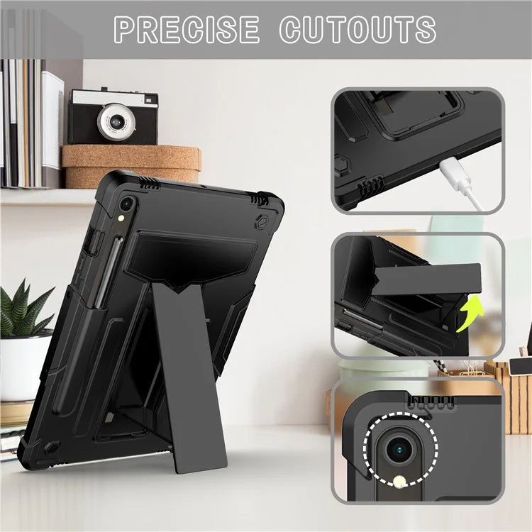 For Samsung Galaxy Tab S9 / Tab S9 FE Protective Case T-Shaped Kickstand PC+Silicone Tablet Cover