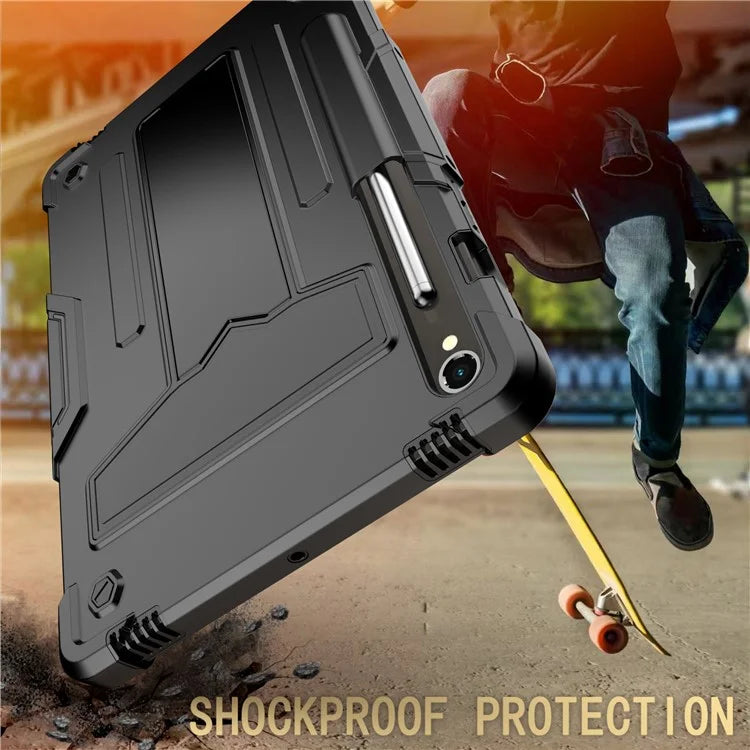 For Samsung Galaxy Tab S9 / Tab S9 FE Protective Case T-Shaped Kickstand PC+Silicone Tablet Cover