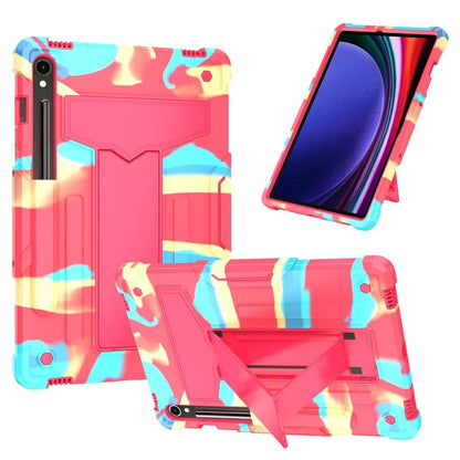 For Samsung Galaxy Tab S9 / Tab S9 FE Protective Case T-Shaped Kickstand PC+Silicone Tablet Cover