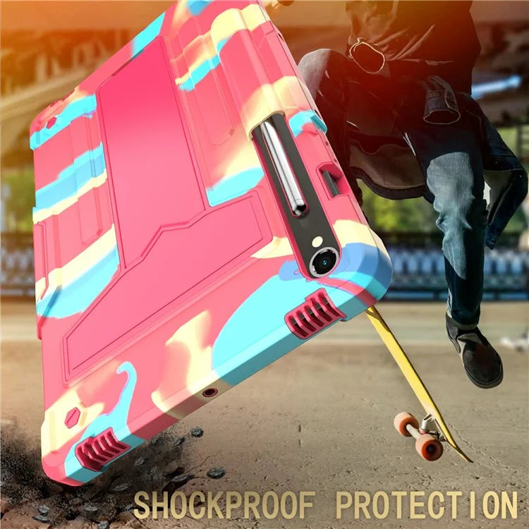 For Samsung Galaxy Tab S9 / Tab S9 FE Protective Case T-Shaped Kickstand PC+Silicone Tablet Cover