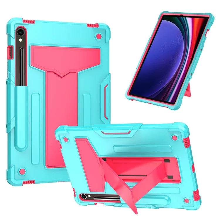 For Samsung Galaxy Tab S9 / Tab S9 FE Protective Case T-Shaped Kickstand PC+Silicone Tablet Cover
