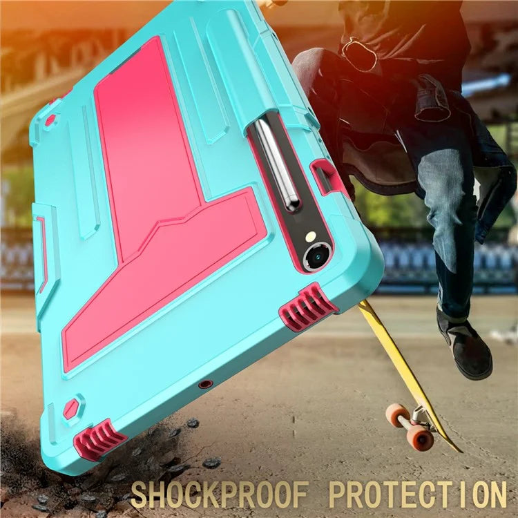 For Samsung Galaxy Tab S9 / Tab S9 FE Protective Case T-Shaped Kickstand PC+Silicone Tablet Cover