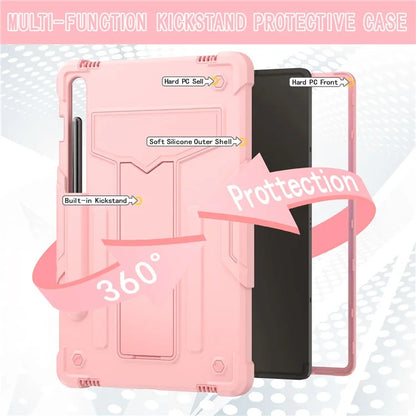 For Samsung Galaxy Tab S9 / Tab S9 FE Protective Case T-Shaped Kickstand PC+Silicone Tablet Cover
