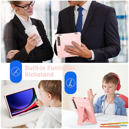 For Samsung Galaxy Tab S9 / Tab S9 FE Protective Case T-Shaped Kickstand PC+Silicone Tablet Cover