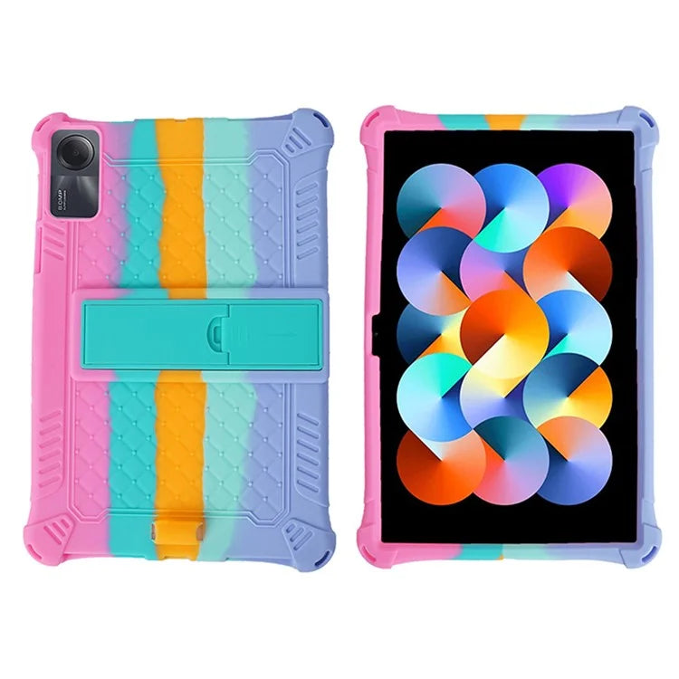 For Xiaomi Redmi Pad SE Case PC+Silicone Tablet Kickstand Cover with Shoulder Strap