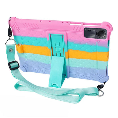 For Xiaomi Redmi Pad SE Case PC+Silicone Tablet Kickstand Cover with Shoulder Strap