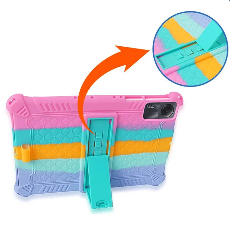 For Xiaomi Redmi Pad SE Case PC+Silicone Tablet Kickstand Cover with Shoulder Strap