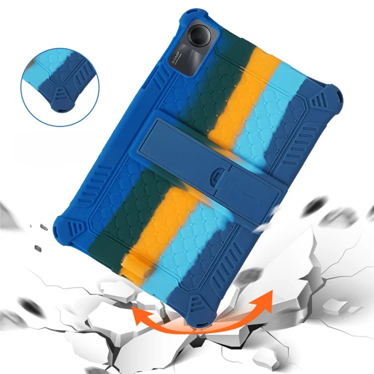 For Xiaomi Redmi Pad SE Case PC+Silicone Tablet Kickstand Cover with Shoulder Strap