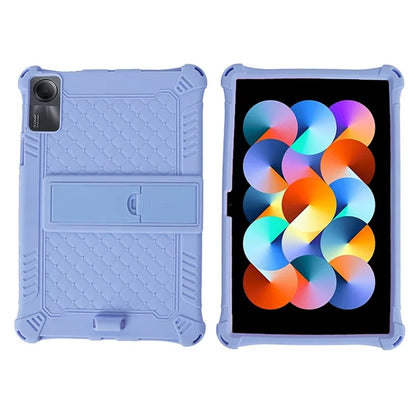 For Xiaomi Redmi Pad SE Case PC+Silicone Tablet Kickstand Cover with Shoulder Strap