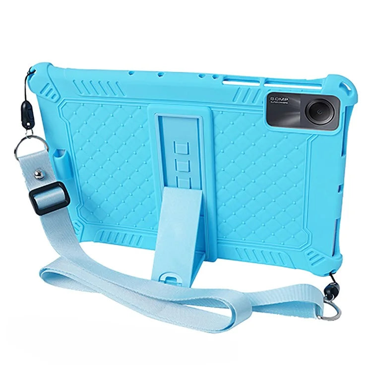 For Xiaomi Redmi Pad SE Case PC+Silicone Tablet Kickstand Cover with Shoulder Strap