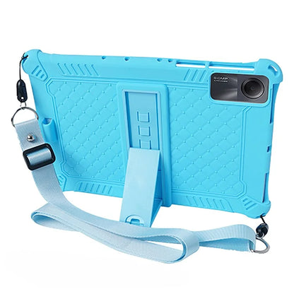 For Xiaomi Redmi Pad SE Case PC+Silicone Tablet Kickstand Cover with Shoulder Strap