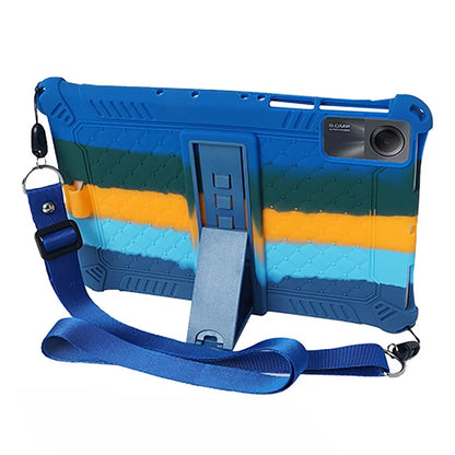 For Xiaomi Redmi Pad SE Case PC+Silicone Tablet Kickstand Cover with Shoulder Strap