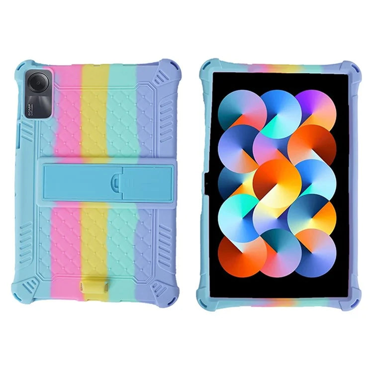 For Xiaomi Redmi Pad SE Case PC+Silicone Tablet Kickstand Cover with Shoulder Strap