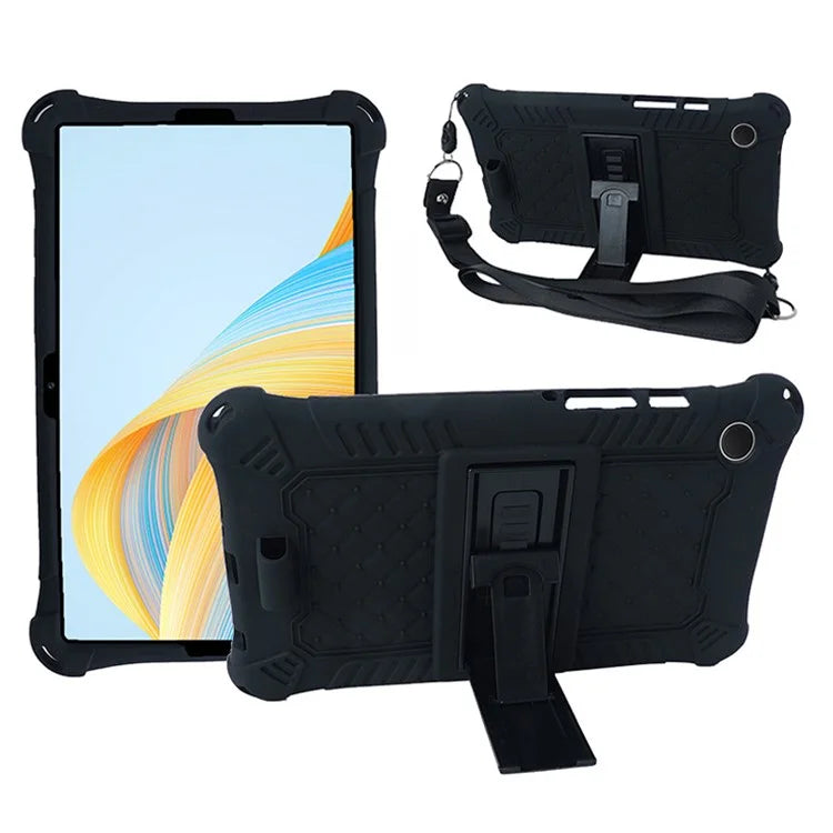 For Samsung Galaxy Tab A9 Case Anti-drop PC+Silicone Tablet Cover with Shoulder Strap