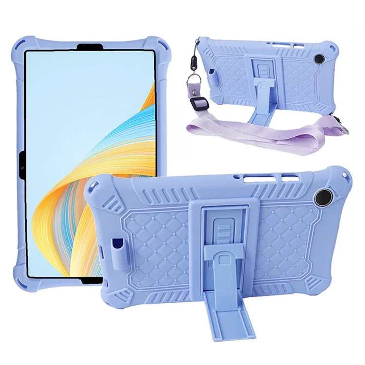 For Samsung Galaxy Tab A9 Case Anti-drop PC+Silicone Tablet Cover with Shoulder Strap