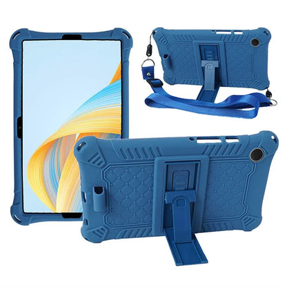 For Samsung Galaxy Tab A9 Case Anti-drop PC+Silicone Tablet Cover with Shoulder Strap