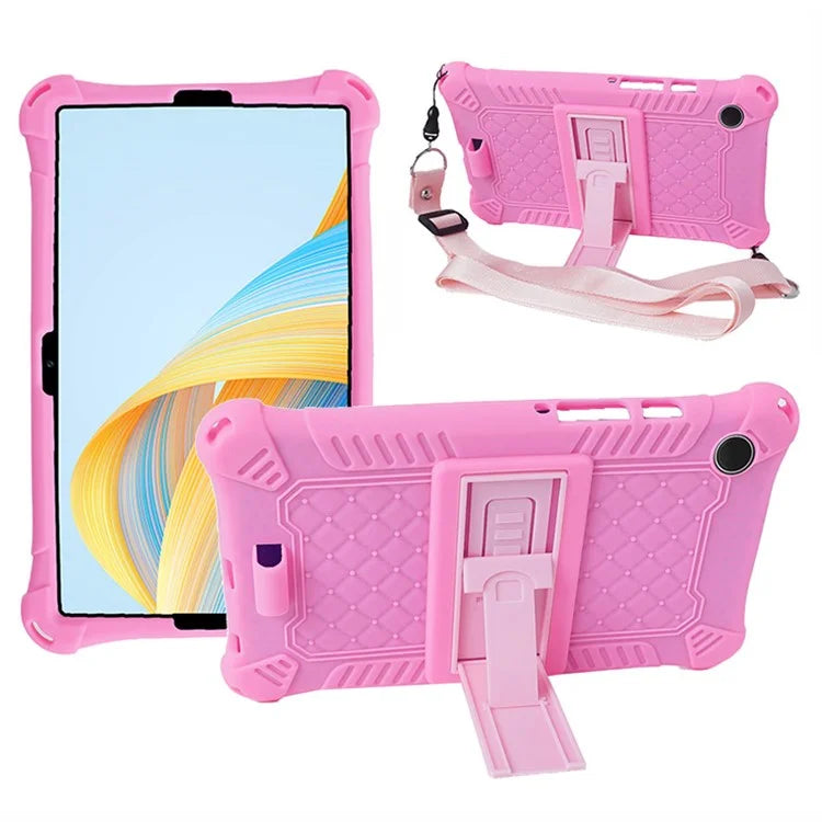 For Samsung Galaxy Tab A9 Case Anti-drop PC+Silicone Tablet Cover with Shoulder Strap