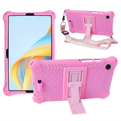 For Samsung Galaxy Tab A9 Case Anti-drop PC+Silicone Tablet Cover with Shoulder Strap