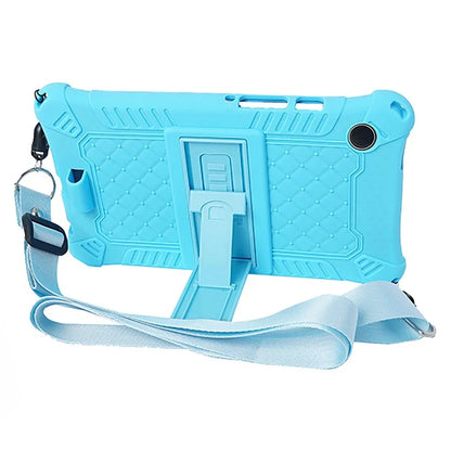 For Samsung Galaxy Tab A9 Case Anti-drop PC+Silicone Tablet Cover with Shoulder Strap