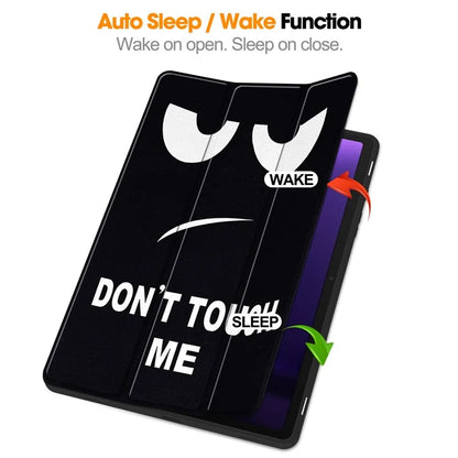 For Samsung Galaxy Tab S9 FE / Tab S9 Case Leather Pattern Printing Smart Tablet Cover with Pencil Holder