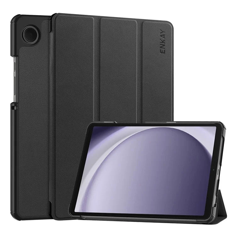 ENKAY HAT PRINCE For Samsung Galaxy Tab A9 Trifold Stand Smart Cover PU Leather+PC Tablet Case
