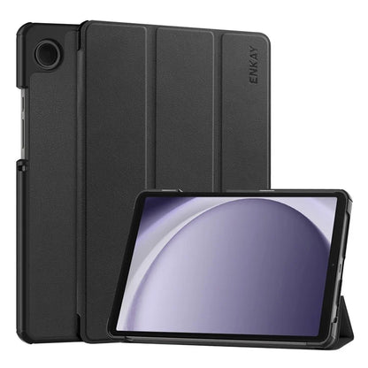 ENKAY HAT PRINCE For Samsung Galaxy Tab A9 Trifold Stand Smart Cover PU Leather+PC Tablet Case