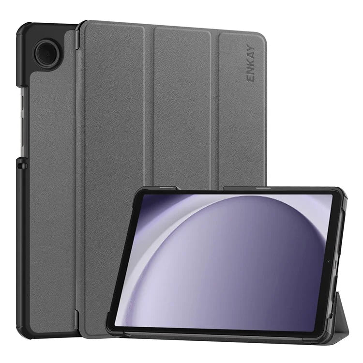 ENKAY HAT PRINCE For Samsung Galaxy Tab A9 Trifold Stand Smart Cover PU Leather+PC Tablet Case
