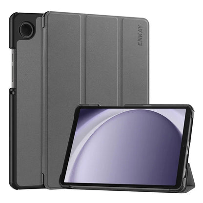 ENKAY HAT PRINCE For Samsung Galaxy Tab A9 Trifold Stand Smart Cover PU Leather+PC Tablet Case