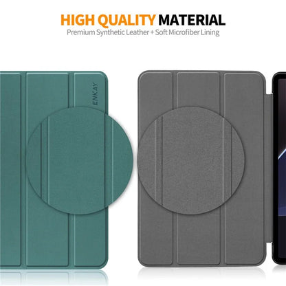 ENKAY HAT PRINCE For Samsung Galaxy Tab A9 Trifold Stand Smart Cover PU Leather+PC Tablet Case