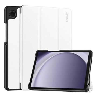 ENKAY HAT PRINCE For Samsung Galaxy Tab A9 Trifold Stand Smart Cover PU Leather+PC Tablet Case