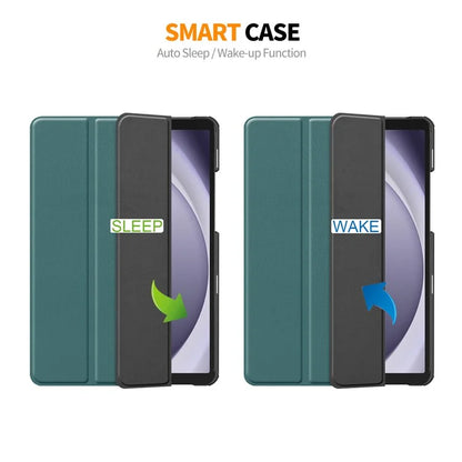 ENKAY HAT PRINCE For Samsung Galaxy Tab A9 Trifold Stand Smart Cover PU Leather+PC Tablet Case