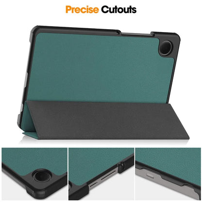 ENKAY HAT PRINCE For Samsung Galaxy Tab A9 Trifold Stand Smart Cover PU Leather+PC Tablet Case