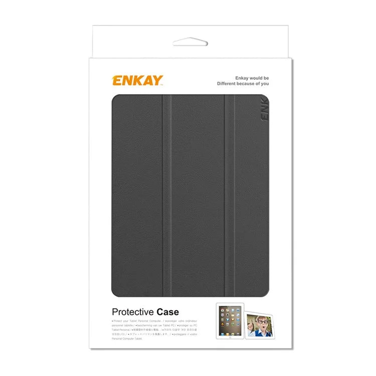 ENKAY HAT PRINCE For Samsung Galaxy Tab A9 Trifold Stand Smart Cover PU Leather+PC Tablet Case