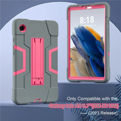 For Samsung Galaxy Tab A9 Kickstand Case Silicone + PC Dual Color Tablet Cover
