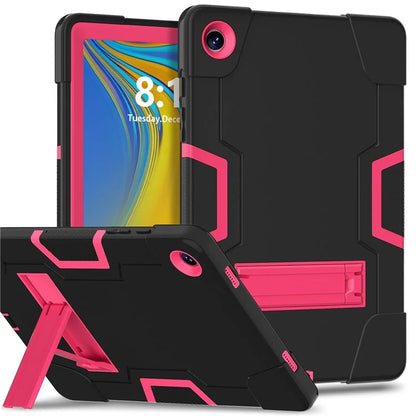 For Samsung Galaxy Tab A9+ Case Dual Color Silicone + PC Kickstand Cover