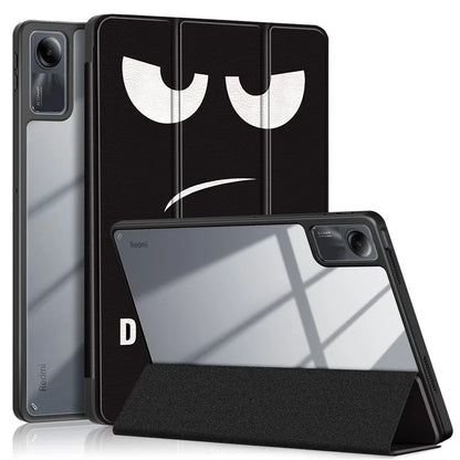 For Xiaomi Redmi Pad SE Tablet Case Tri-fold Stand Pattern Printing Smart Cover with Pen Slot