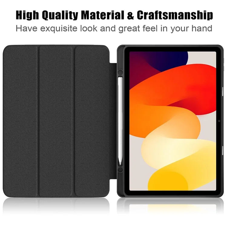 For Xiaomi Redmi Pad SE Tablet Case Tri-fold Stand Pattern Printing Smart Cover with Pen Slot