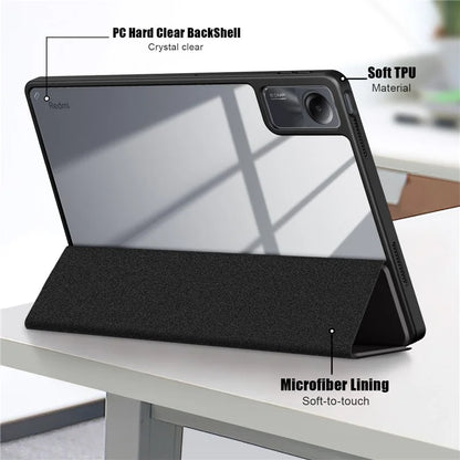 For Xiaomi Redmi Pad SE Tablet Case Tri-fold Stand Pattern Printing Smart Cover with Pen Slot