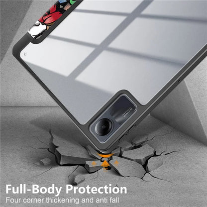 For Xiaomi Redmi Pad SE Tablet Case Tri-fold Stand Pattern Printing Smart Cover with Pen Slot