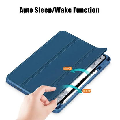 For Xiaomi Redmi Pad 6 Tri-fold Stand Cover with Pen Slot Leather+TPU+Acrylic Tablet Case