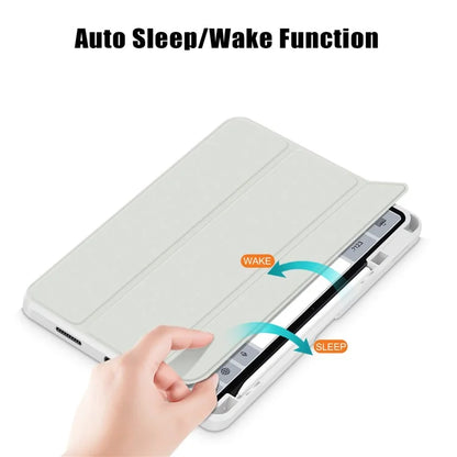 For Xiaomi Redmi Pad 6 Tri-fold Stand Cover with Pen Slot Leather+TPU+Acrylic Tablet Case