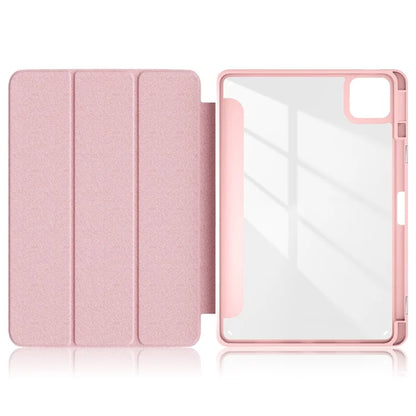 For Xiaomi Redmi Pad 6 Tri-fold Stand Cover with Pen Slot Leather+TPU+Acrylic Tablet Case