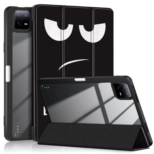For Xiaomi Redmi Pad 6 Tri-fold Stand Folio Case Auto Sleep / Wake Pattern Printing Tablet Cover with Pen Slot