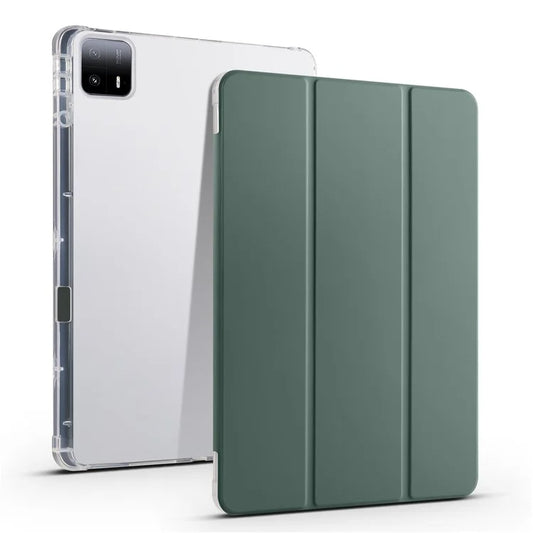 For Xiaomi Pad 6 Max 14 Case Tri-fold Stand Clear Back Tablet Cover with Pen Slot