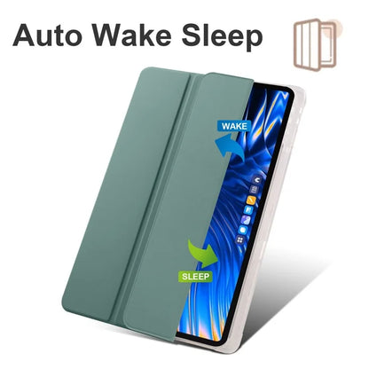 For Xiaomi Pad 6 Max 14 Case Tri-fold Stand Clear Back Tablet Cover with Pen Slot