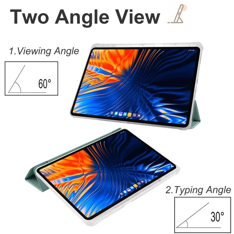 For Xiaomi Pad 6 Max 14 Case Tri-fold Stand Clear Back Tablet Cover with Pen Slot