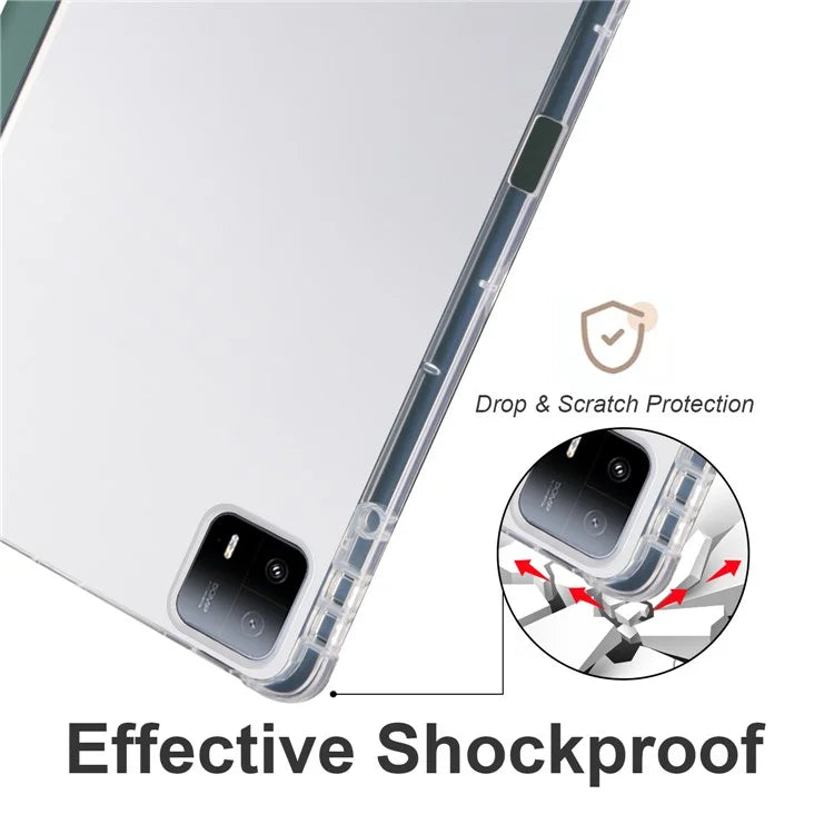 For Xiaomi Pad 6 Max 14 Case Tri-fold Stand Clear Back Tablet Cover with Pen Slot