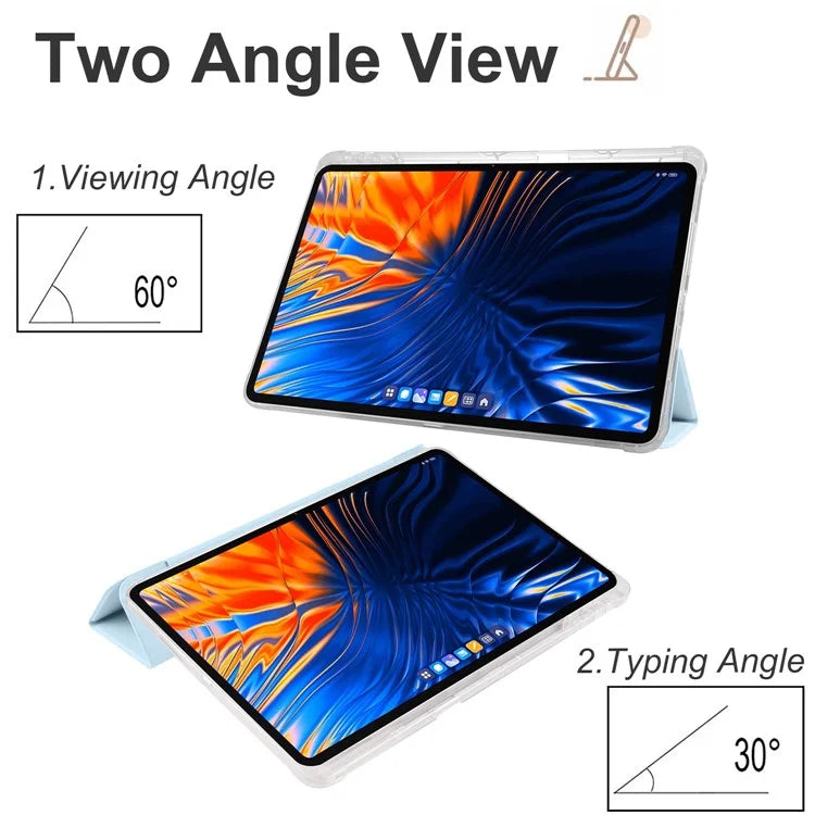 For Xiaomi Pad 6 Max 14 Case Tri-fold Stand Clear Back Tablet Cover with Pen Slot