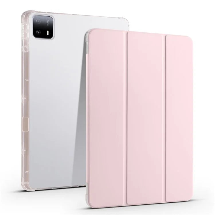 For Xiaomi Pad 6 Max 14 Case Tri-fold Stand Clear Back Tablet Cover with Pen Slot